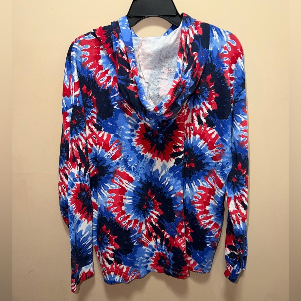 Rouge Collection Multicolor Tie-Dye Hoodie - Picture 2 of 5